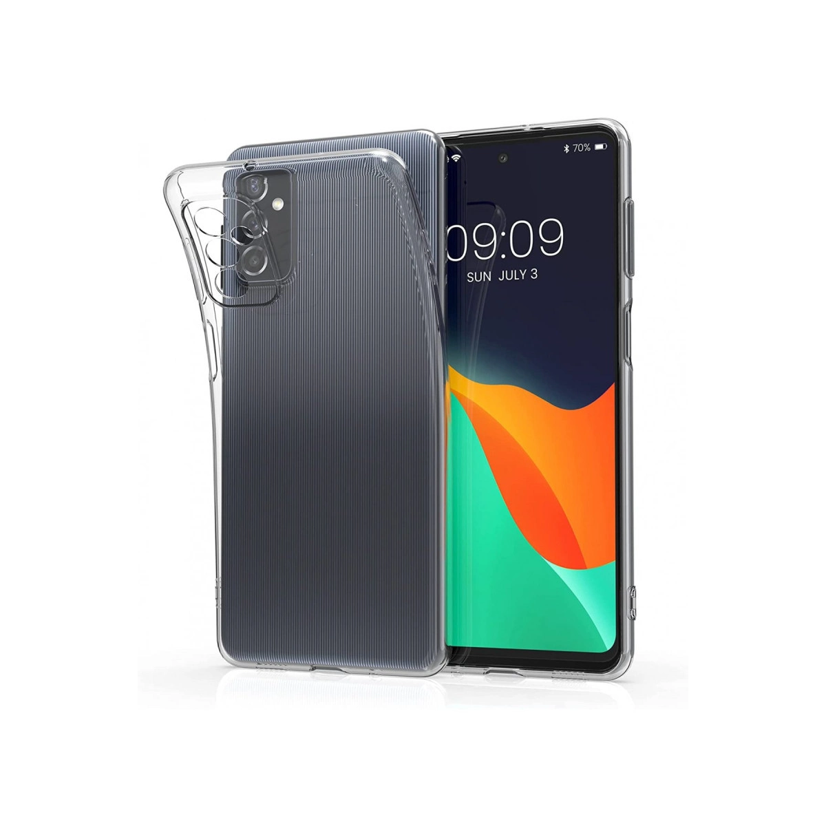 NEWFACE Samsung Galaxy M52 5G Uyumlu Lüx Şeffaf Silikon Telefon Kılıfı Şeffaf