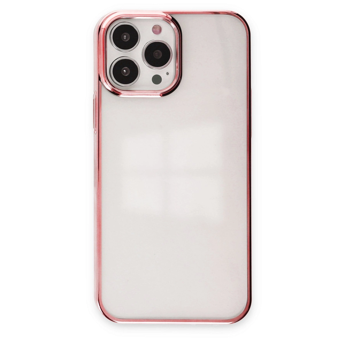 NEWFACE iPhone 13 Pro Max Uyumlu Element Silikon Telefon Kılıfı Pembe