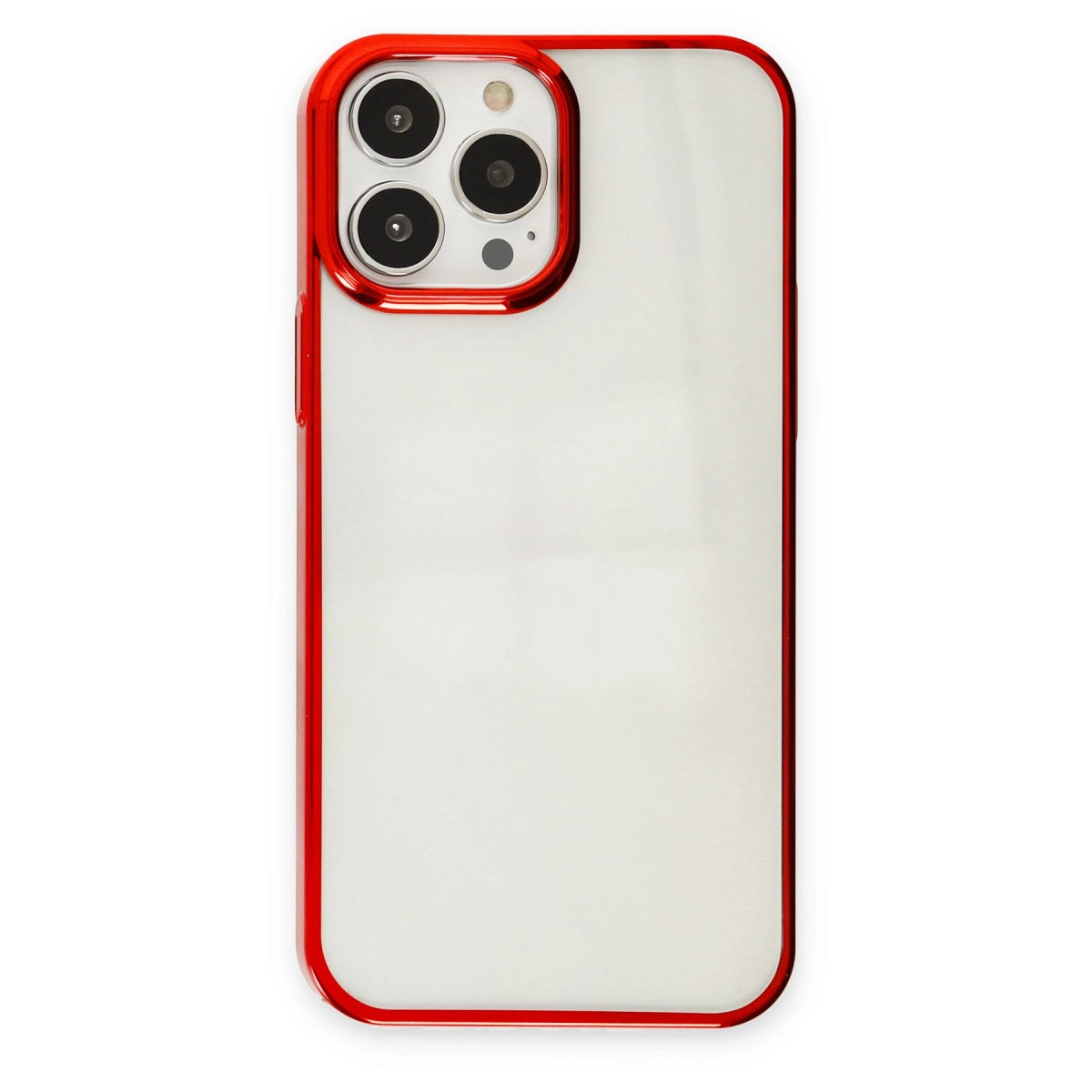 NEWFACE iPhone 13 Pro Max Uyumlu Element Silikon Telefon Kılıfı Kırmızı