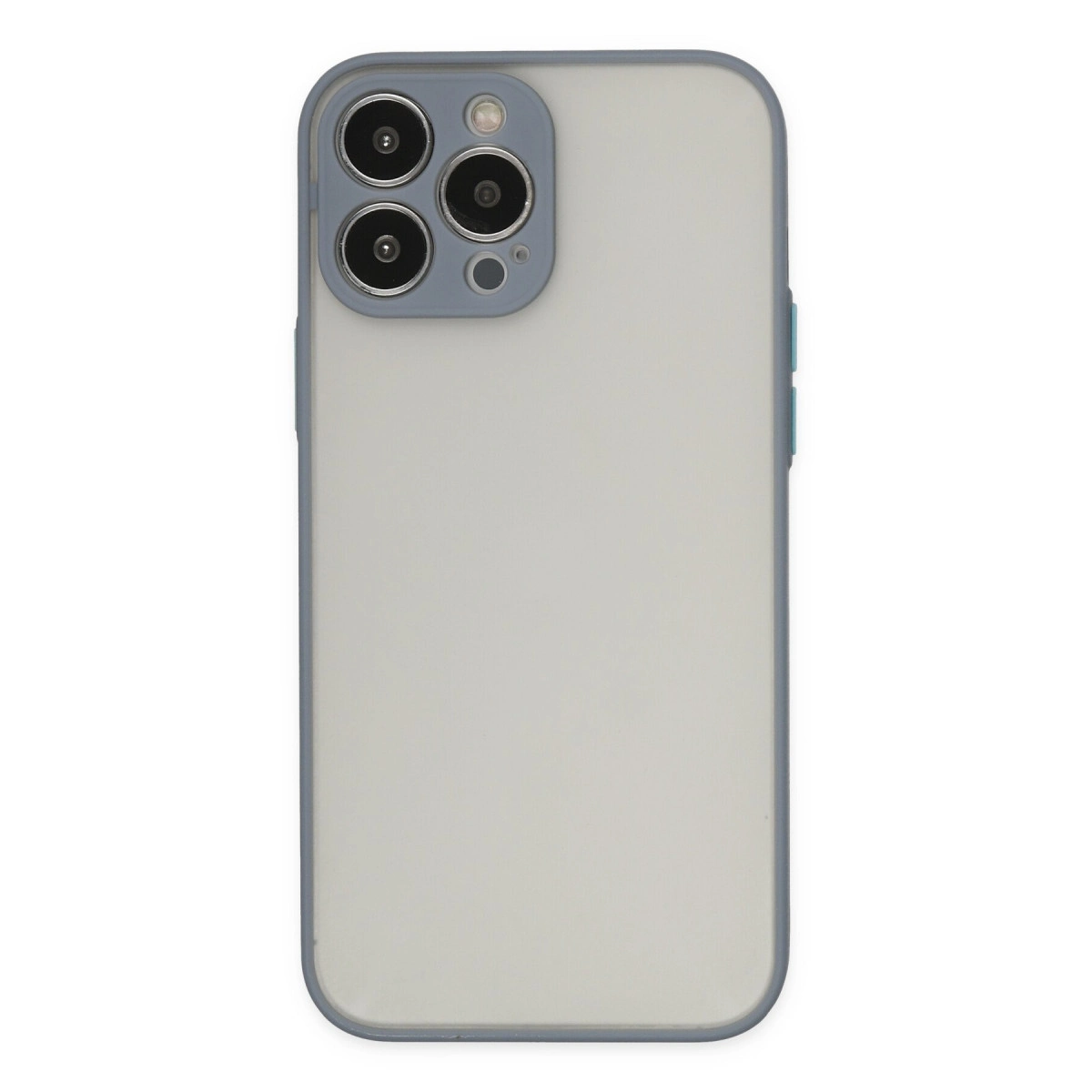 NEWFACE iPhone 15 Pro Uyumlu Montreal Silikon Kapak Telefon Kılıfı Gri