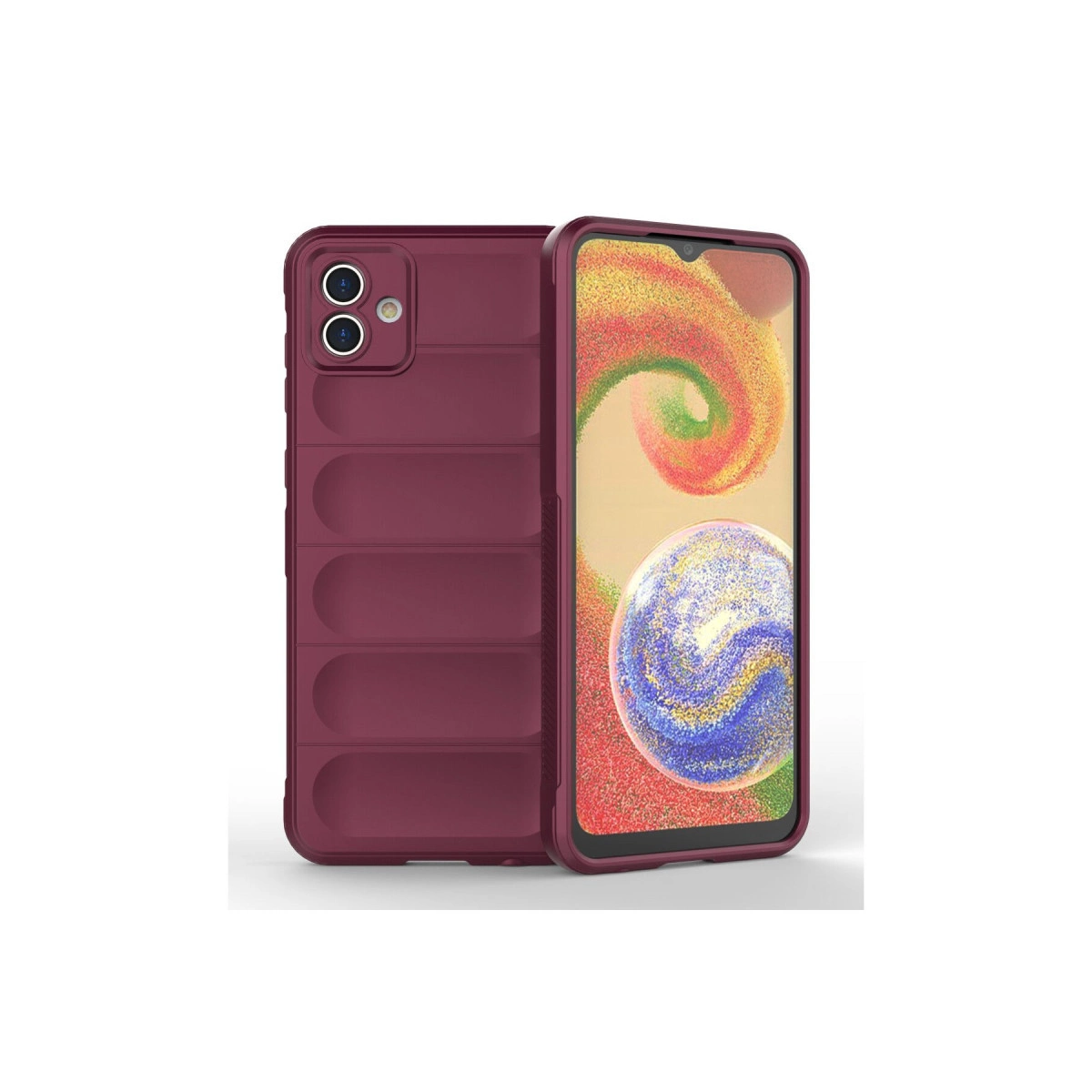 NEWFACE Samsung Galaxy A04E Uyumlu Optimum Silikon Telefon Kılıfı Bordo