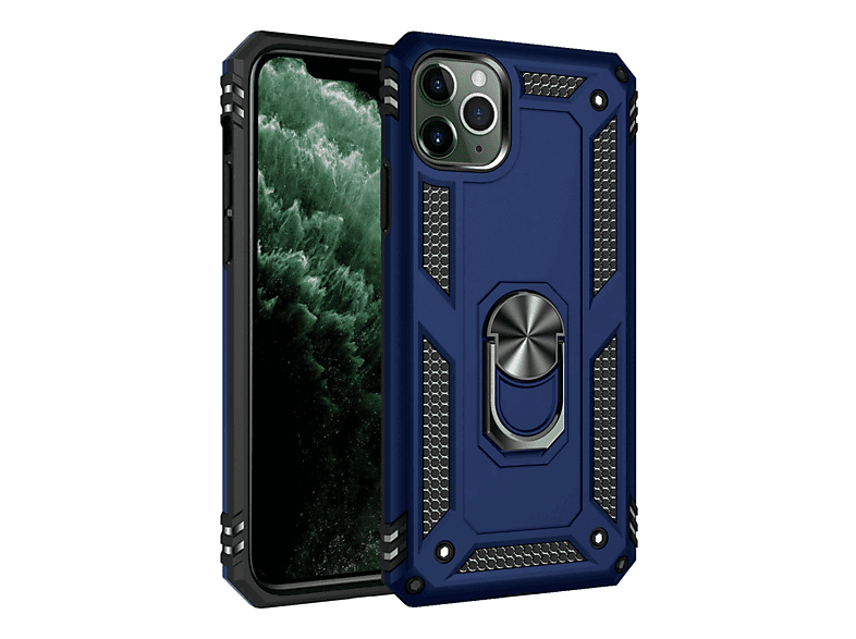 NEWFACE iPhone 11 Pro Uyumlu Sofya Yüzüklü Silikon Kapak Telefon Kılıfı Lacivert