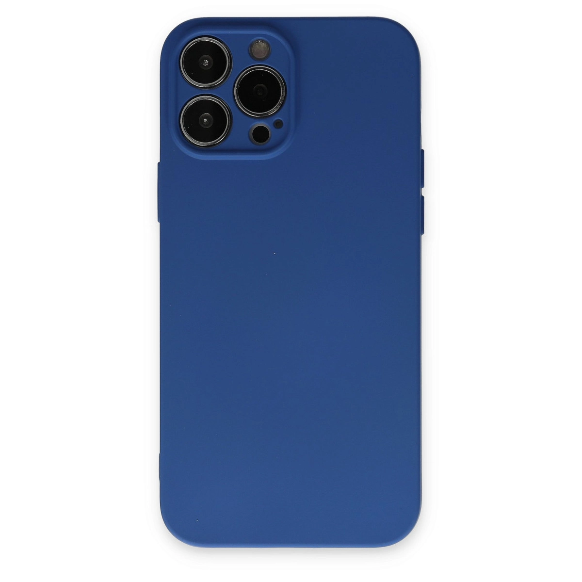 NEWFACE iPhone 13 Pro Uyumlu Nano İçi Kadife Silikon Telefon Kılıfı Lacivert