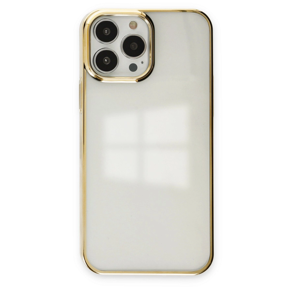 NEWFACE iPhone 13 Pro Uyumlu Element Silikon Telefon Kılıfı Altın