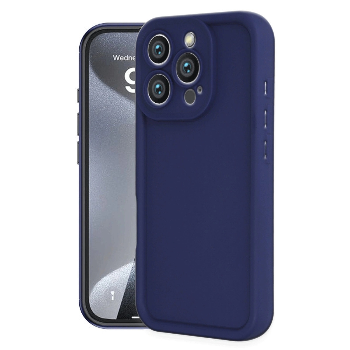 NEWFACE iPhone 16 Pro Uyumlu Viera Silikon Telefon Kılıfı Lacivert
