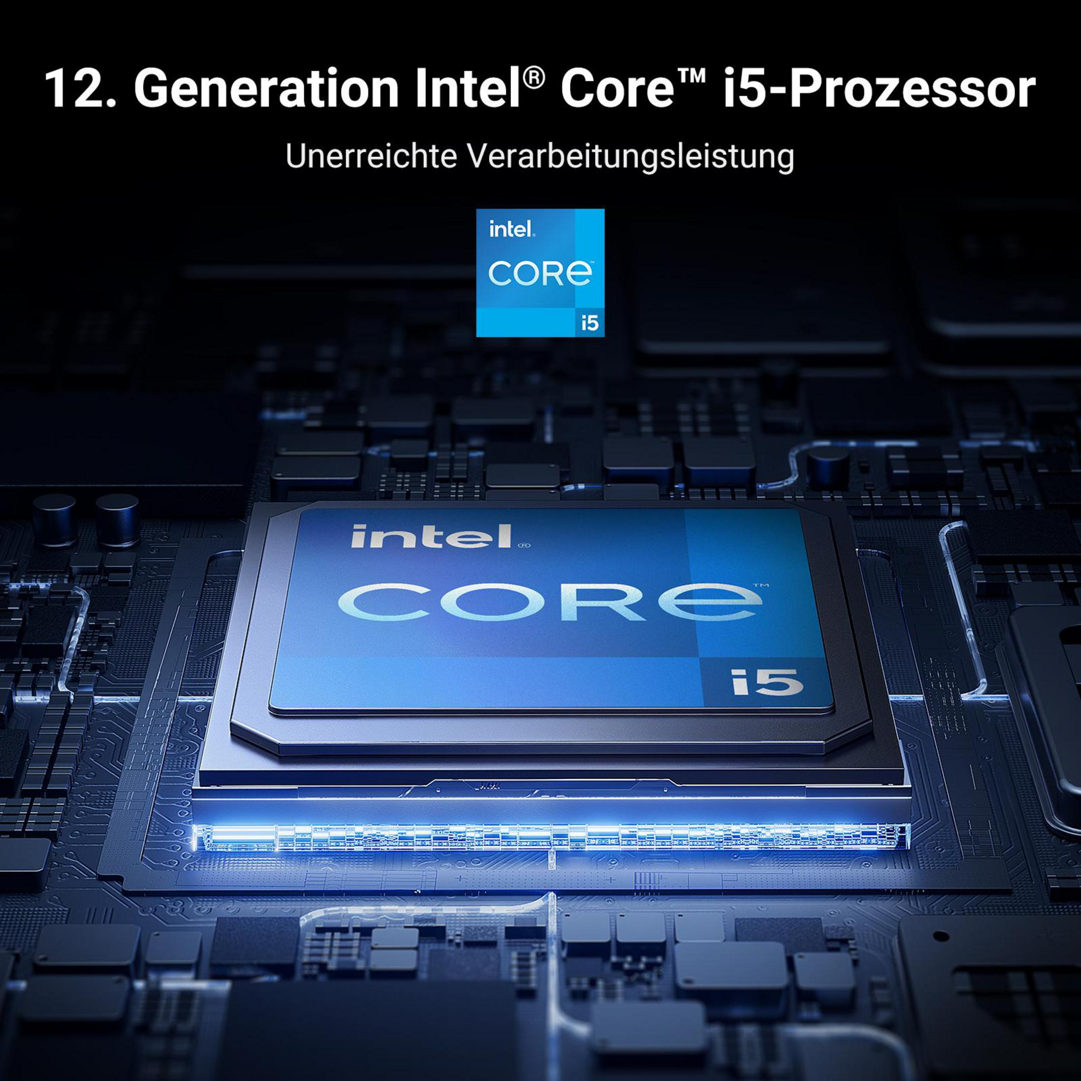 Procesor Intel Core i5 12. generacji na płycie głównej.