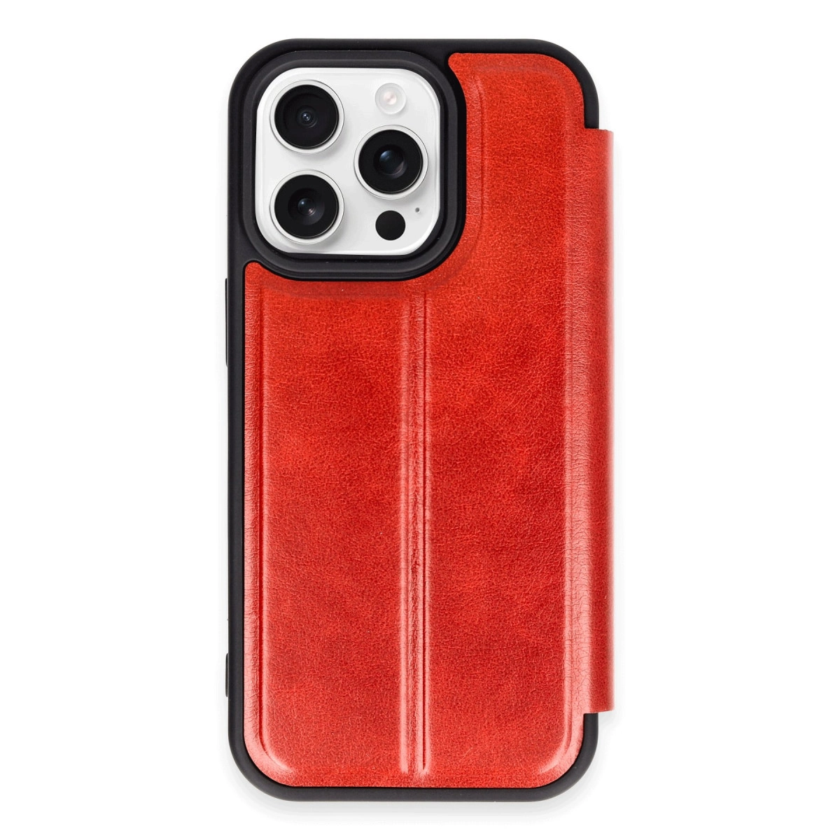 NEWFACE iPhone 14 Pro Uyumlu Flip Cover Telefon Kılıfı Kırmızı