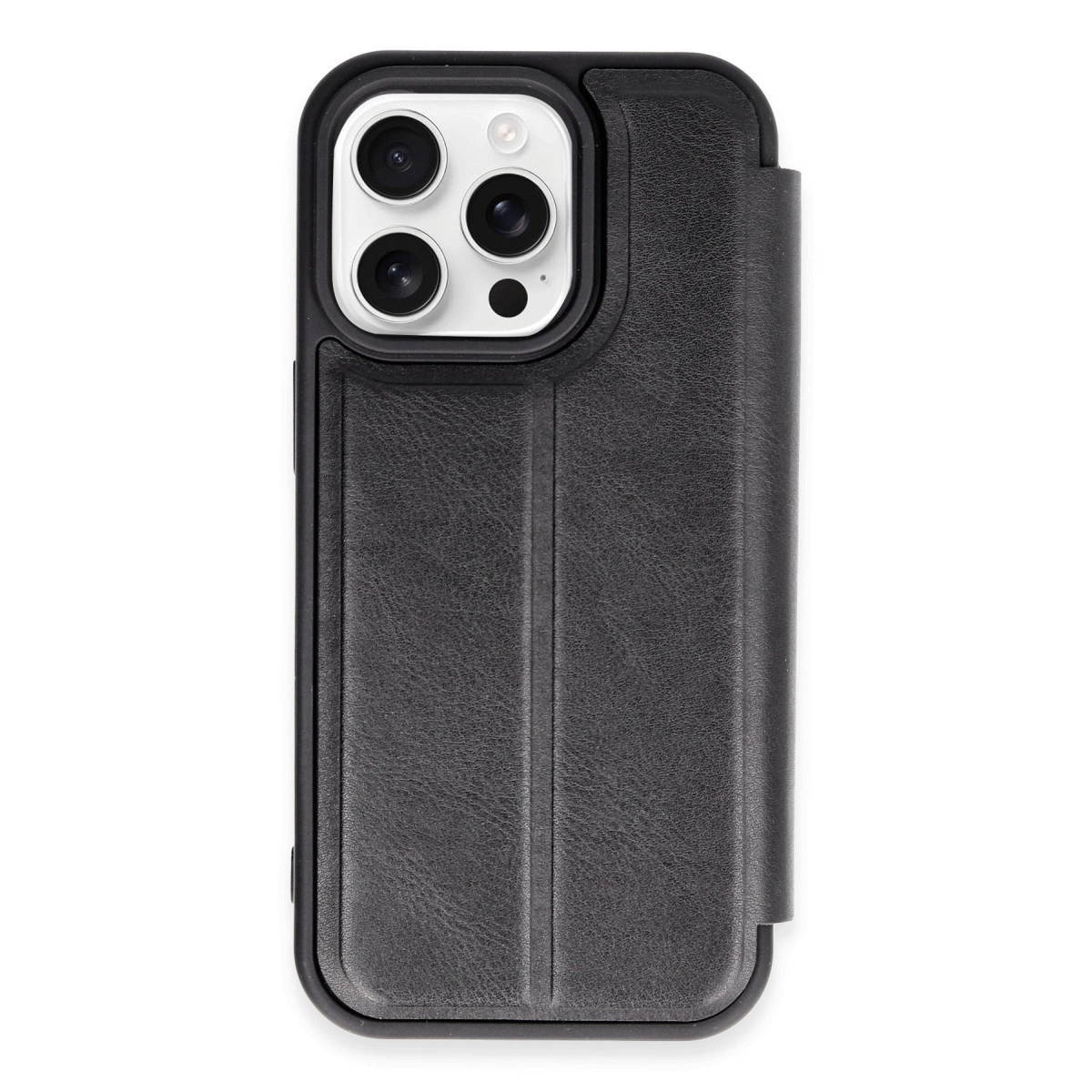 NEWFACE iPhone 14 Pro Uyumlu Flip Cover Telefon Kılıfı Siyah