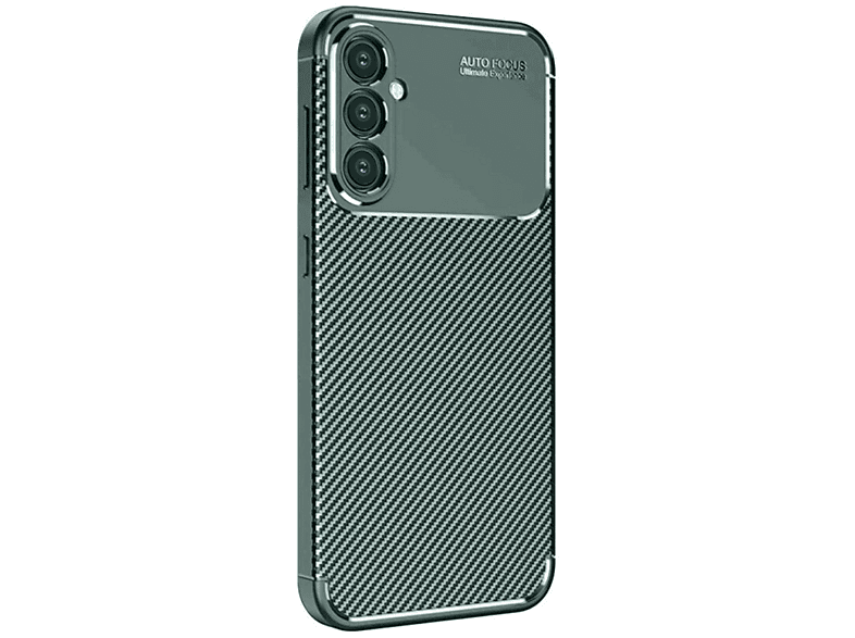 NEWFACE Samsung Galaxy S25 Uyumlu Auto Focus Karbon Kapak Telefon Kılıfı Koyu Yeşil