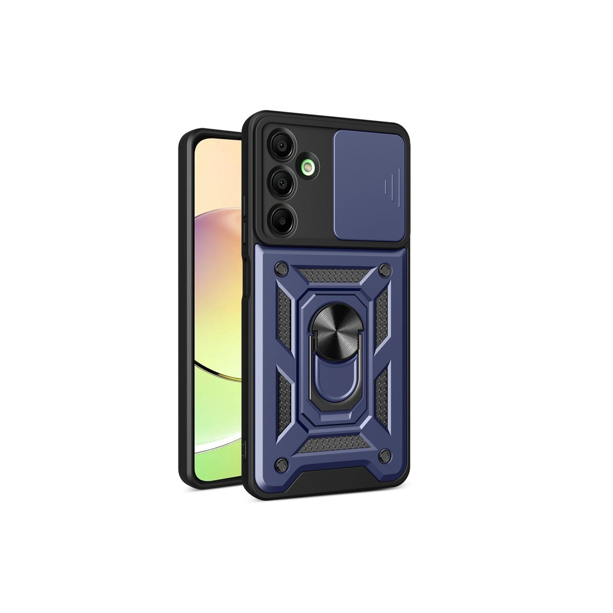 NEWFACE Samsung Galaxy A16 5G Uyumlu Pars Lens Yüzüklü Silikon Telefon Kılıfı Lacivert