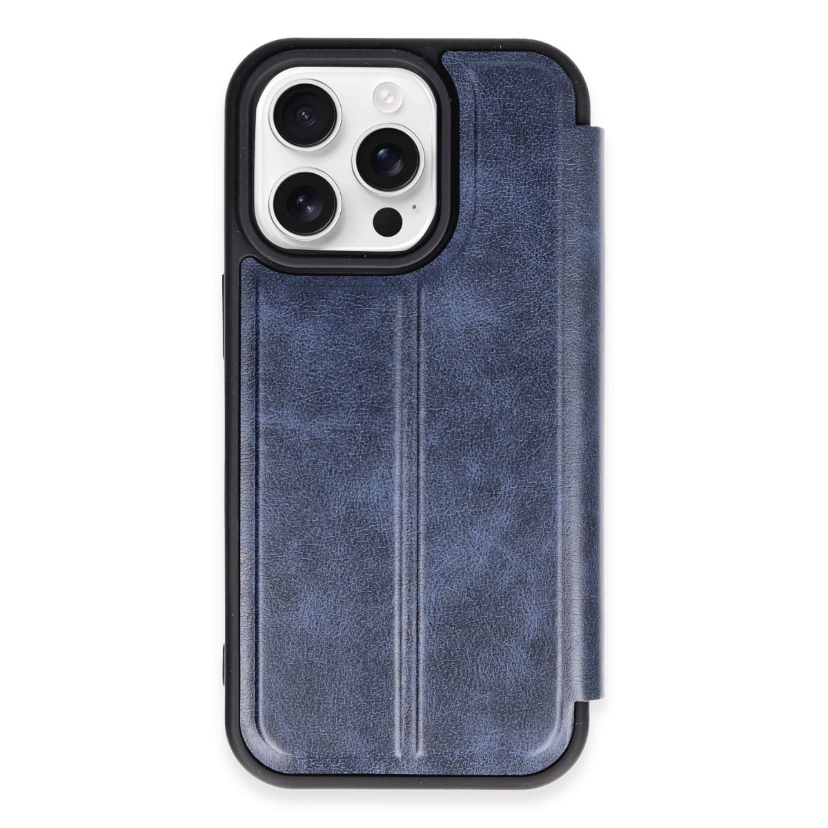 NEWFACE iPhone 14 Pro Uyumlu Flip Cover Telefon Kılıfı Lacivert