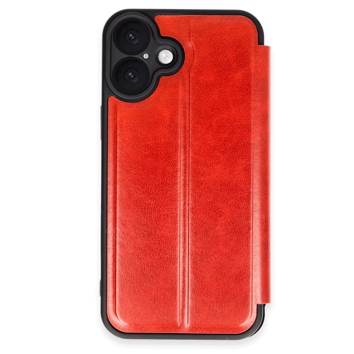 NEWFACE iPhone 16 Uyumlu Flip Cover Telefon Kılıfı Kırmızı