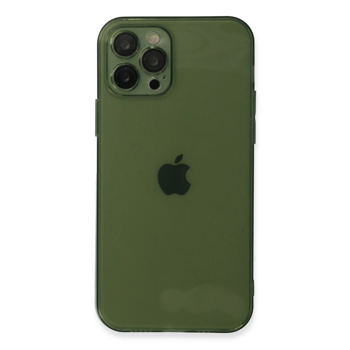 NEWFACE iPhone 12 Pro Uyumlu Fly Lens Silikon Telefon Kılıfı Yeşil