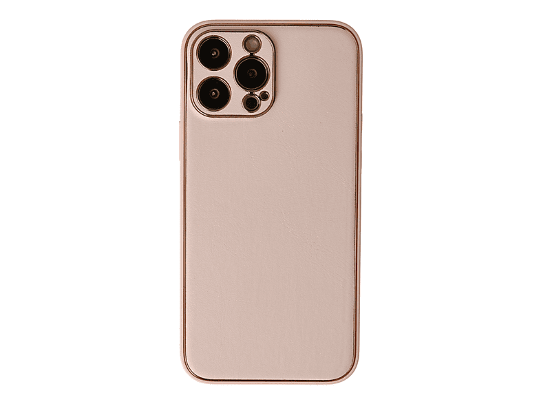 NEWFACE iPhone 13 Pro Uyumlu Coco Deri Silikon Kapak Telefon Kılıfı Pudra