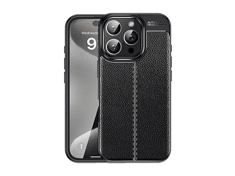 NEWFACE iPhone 16 Pro Uyumlu Auto Focus Kapak Telefon Kılıfı Siyah