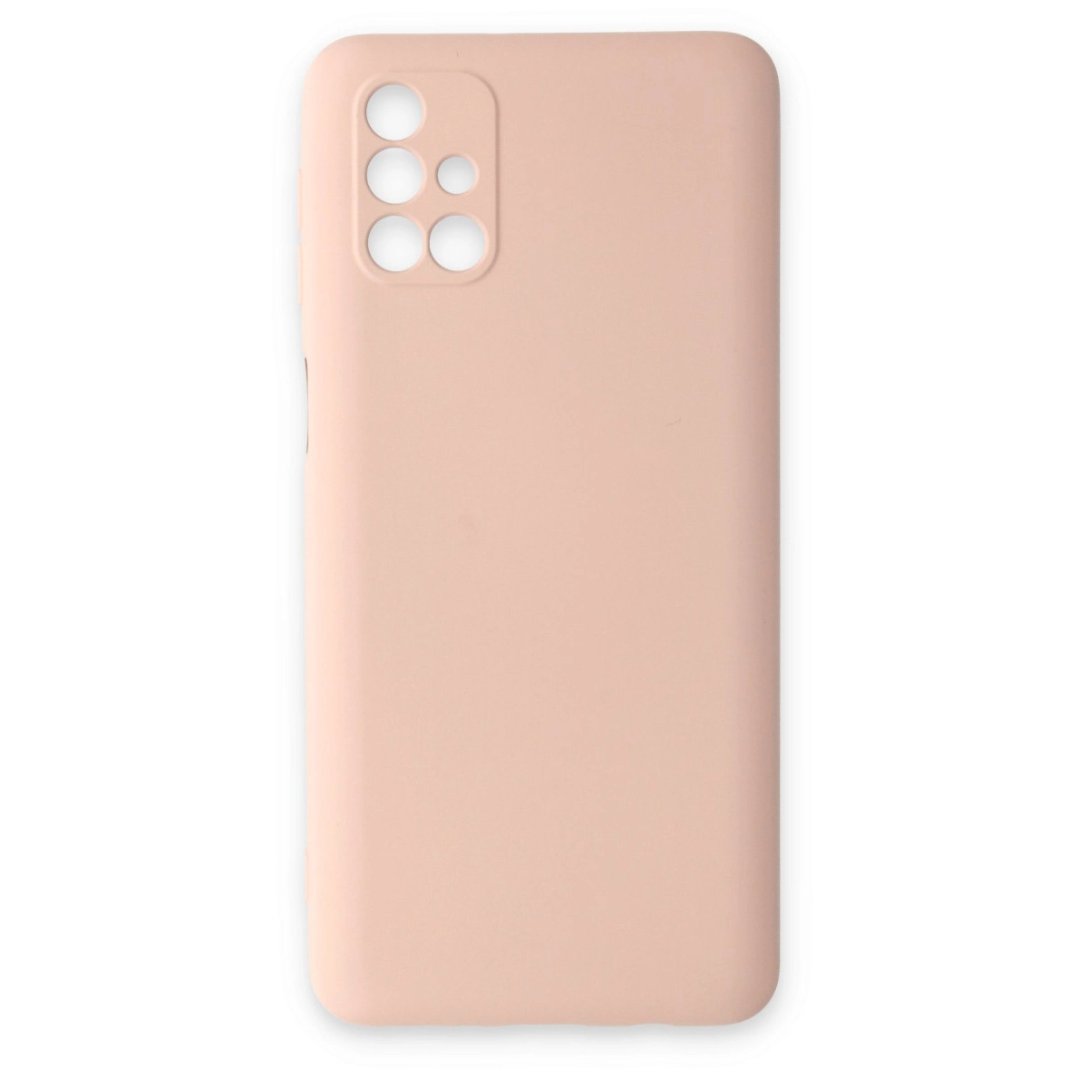 Kamera için dikdörtgen kesimli şeftali rengi telefon kılıfı.