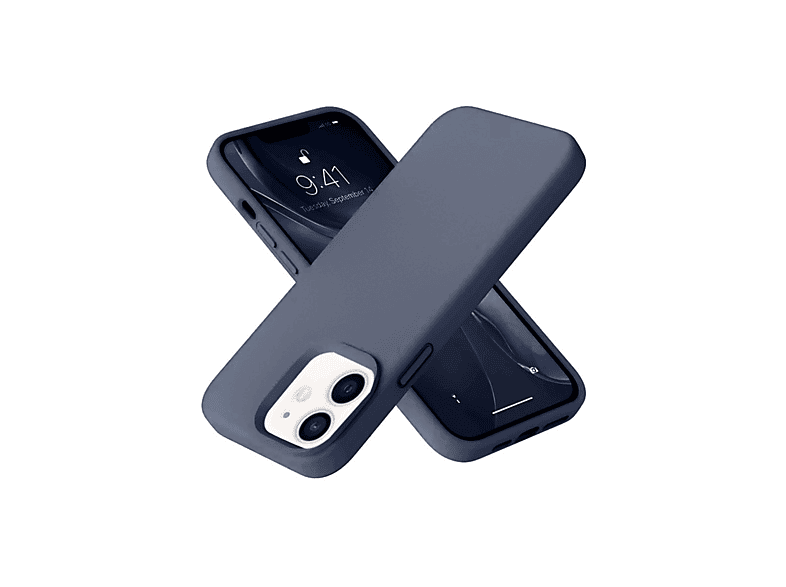 NEWFACE iPhone 12 Uyumlu Nano İçi Kadife Silikon Telefon Kılıfı Lacivert