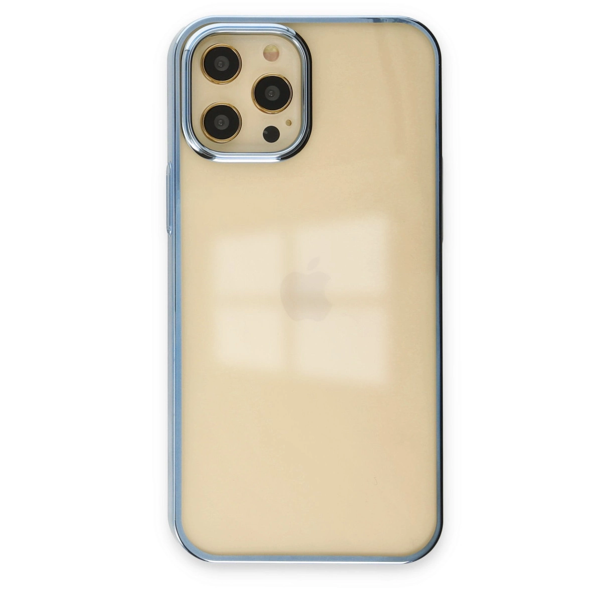 NEWFACE iPhone 12 Pro Max Uyumlu Element Silikon Telefon Kılıfı Mavi