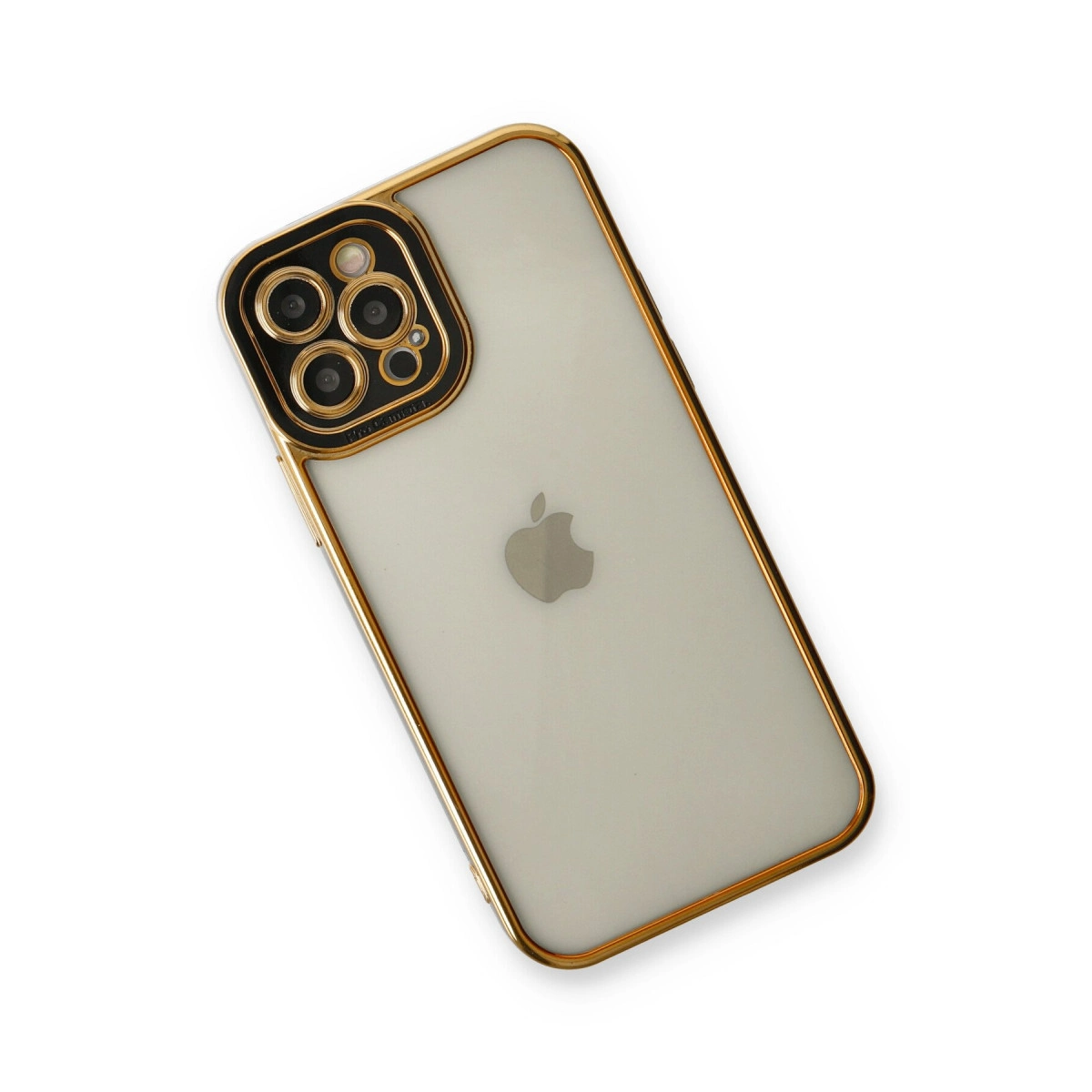 NEWFACE iPhone 12 Pro Max Uyumlu Liva Lens Silikon Telefon Kılıfı Siyah