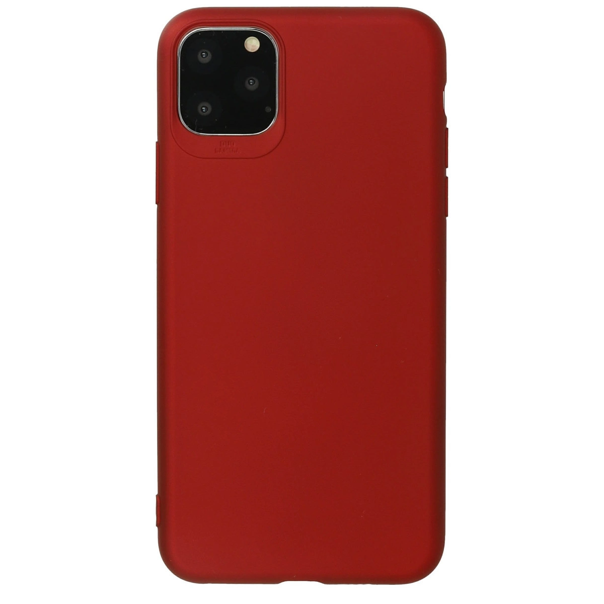 Sol üstte üçlü kamera kesimli kırmızı telefon kılıfı.