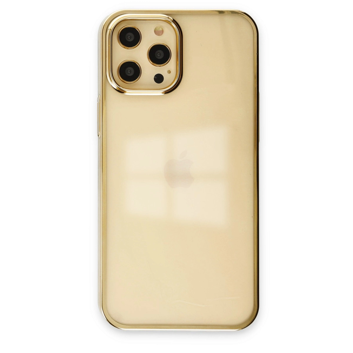NEWFACE iPhone 12 Pro Max Uyumlu Element Silikon Telefon Kılıfı Gold