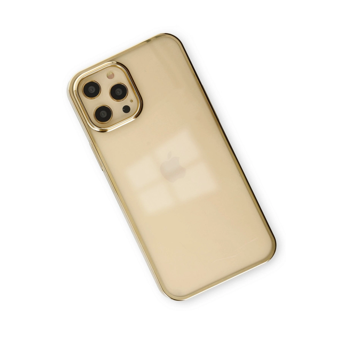 NEWFACE iPhone 12 Pro Max Uyumlu Element Silikon Telefon Kılıfı Gold