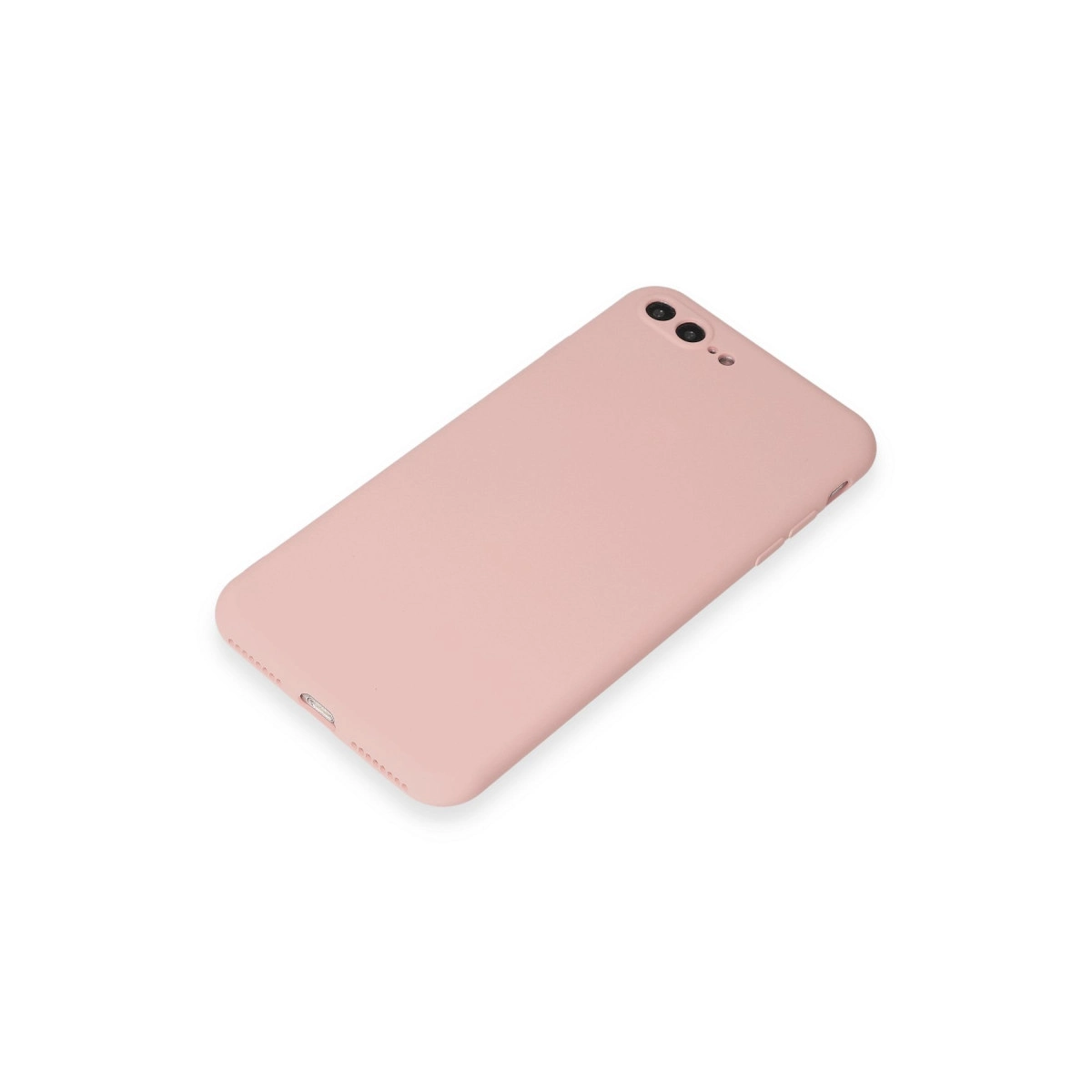 Arkada iki kamerası olan pembe telefon kılıfı.