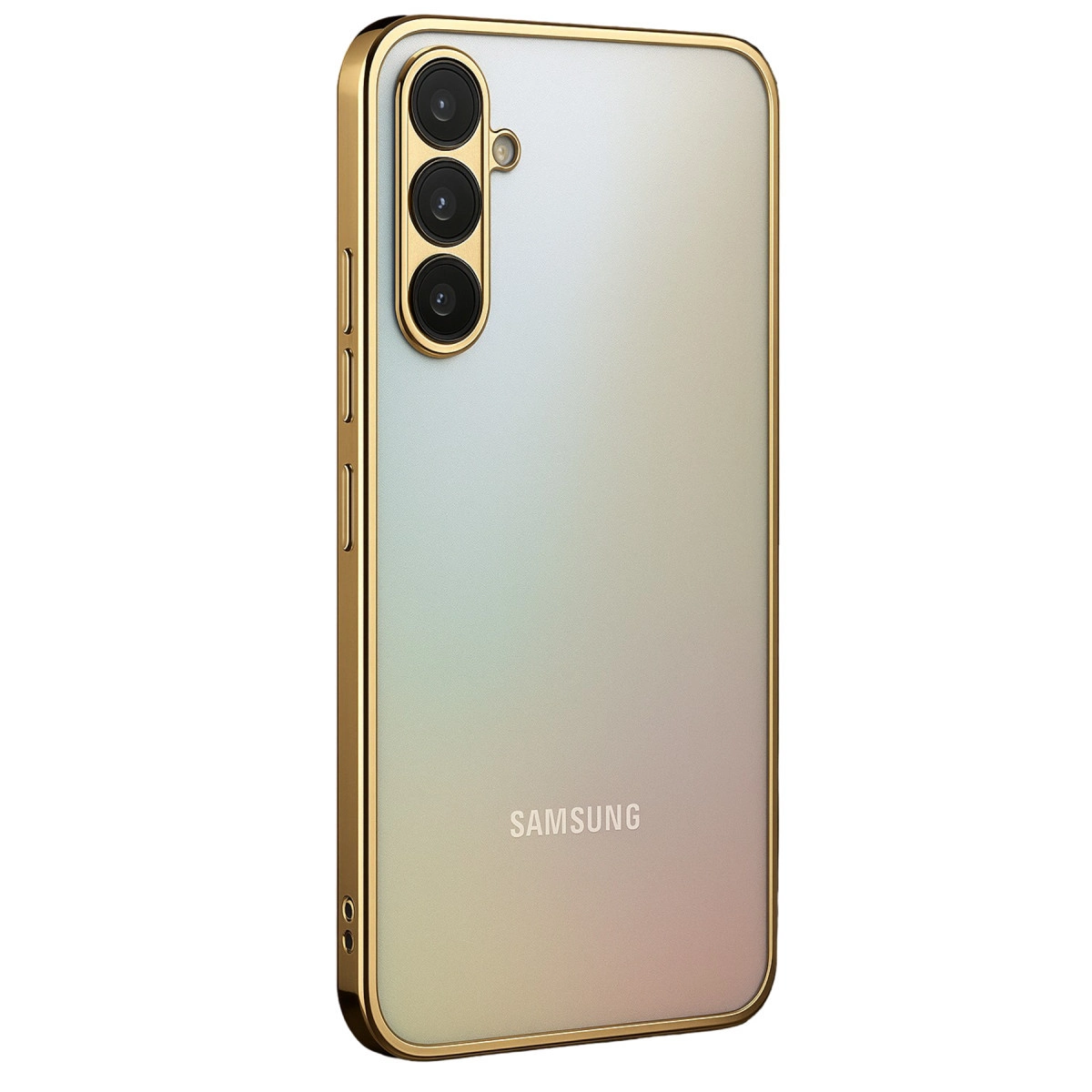 NEWFACE Samsung Galaxy A34 5g Uyumlu Kamera Korumalı Lensli Silikon Telefon Kılıfı Gold