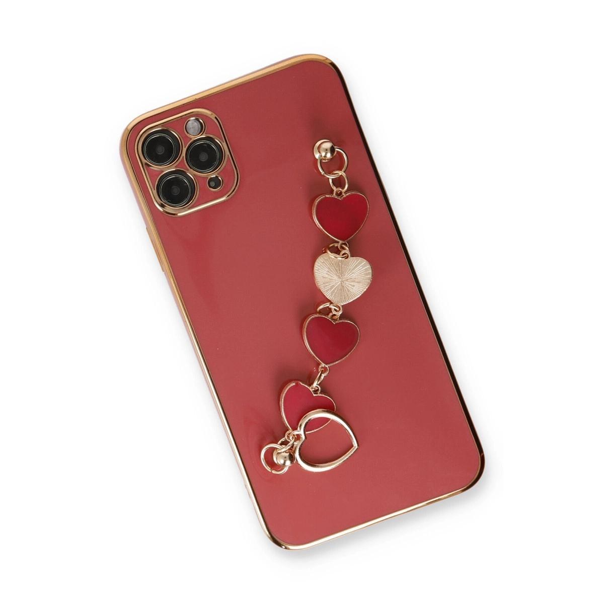 NEWFACE iPhone 11 Pro Uyumlu Esila Silikon Telefon Kılıfı Kırmızı