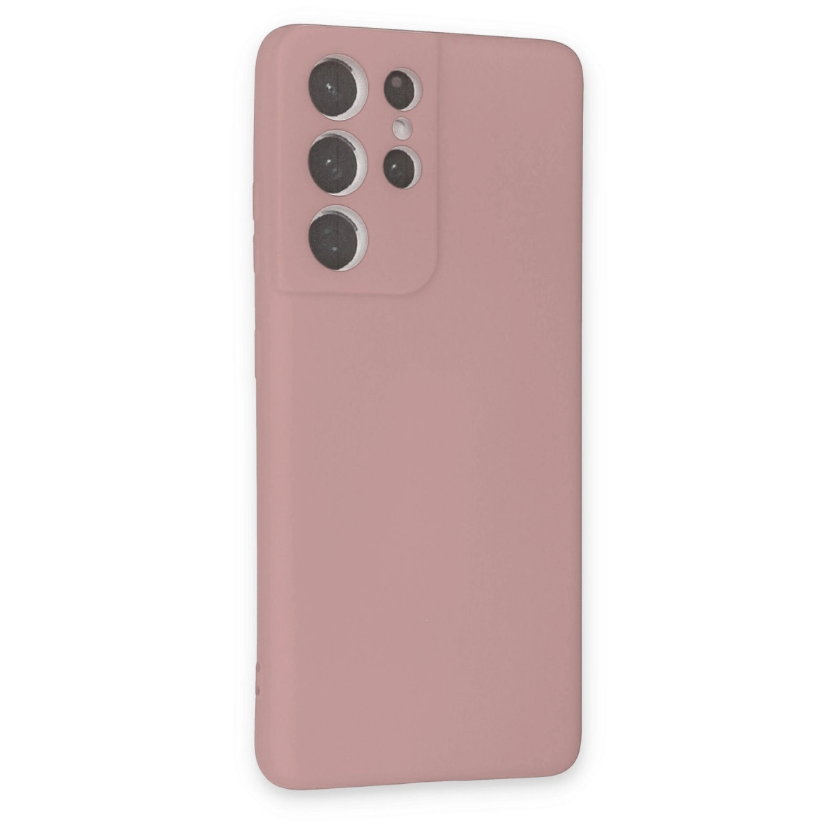 Beş lensli kamera modülüne sahip pembe telefon kılıfı.