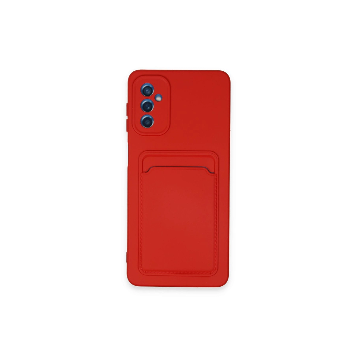 NEWFACE Samsung Galaxy A14 4g Uyumlu Kelvin Kartvizitli Silikon Telefon Kılıfı Kırmızı