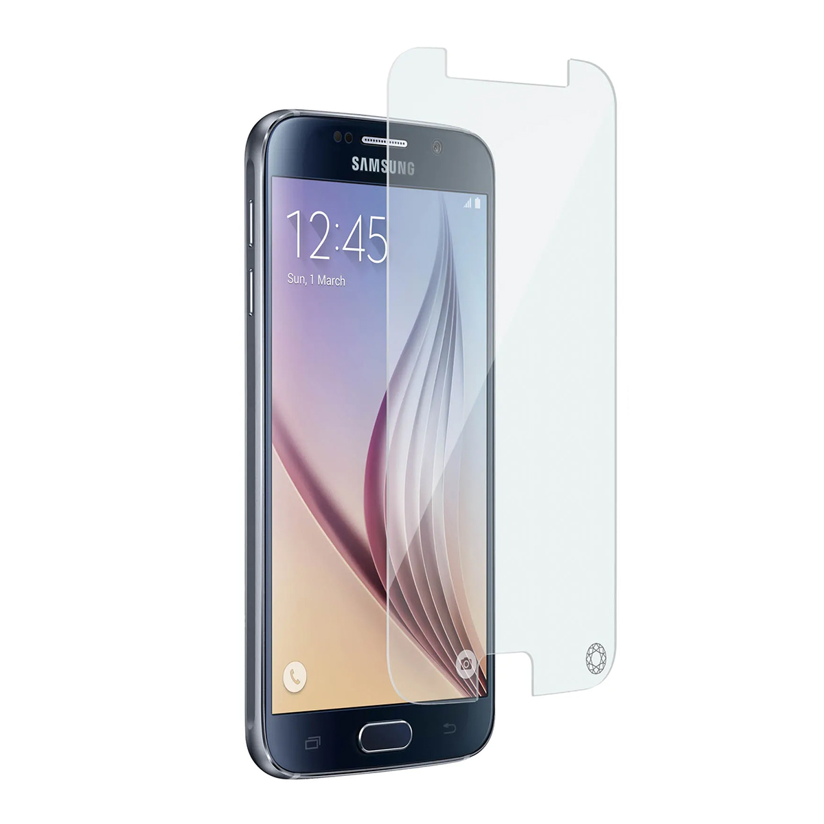 Uno smartphone Samsung con proteggi schermo.
