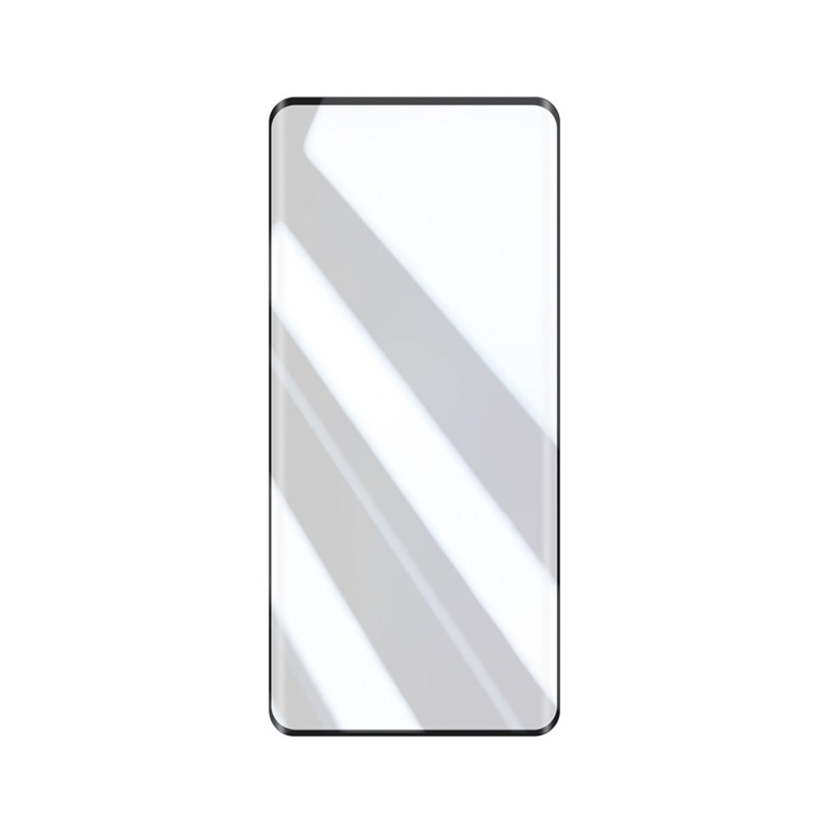 Un protecteur d'écran de smartphone avec des lignes d'ombre.