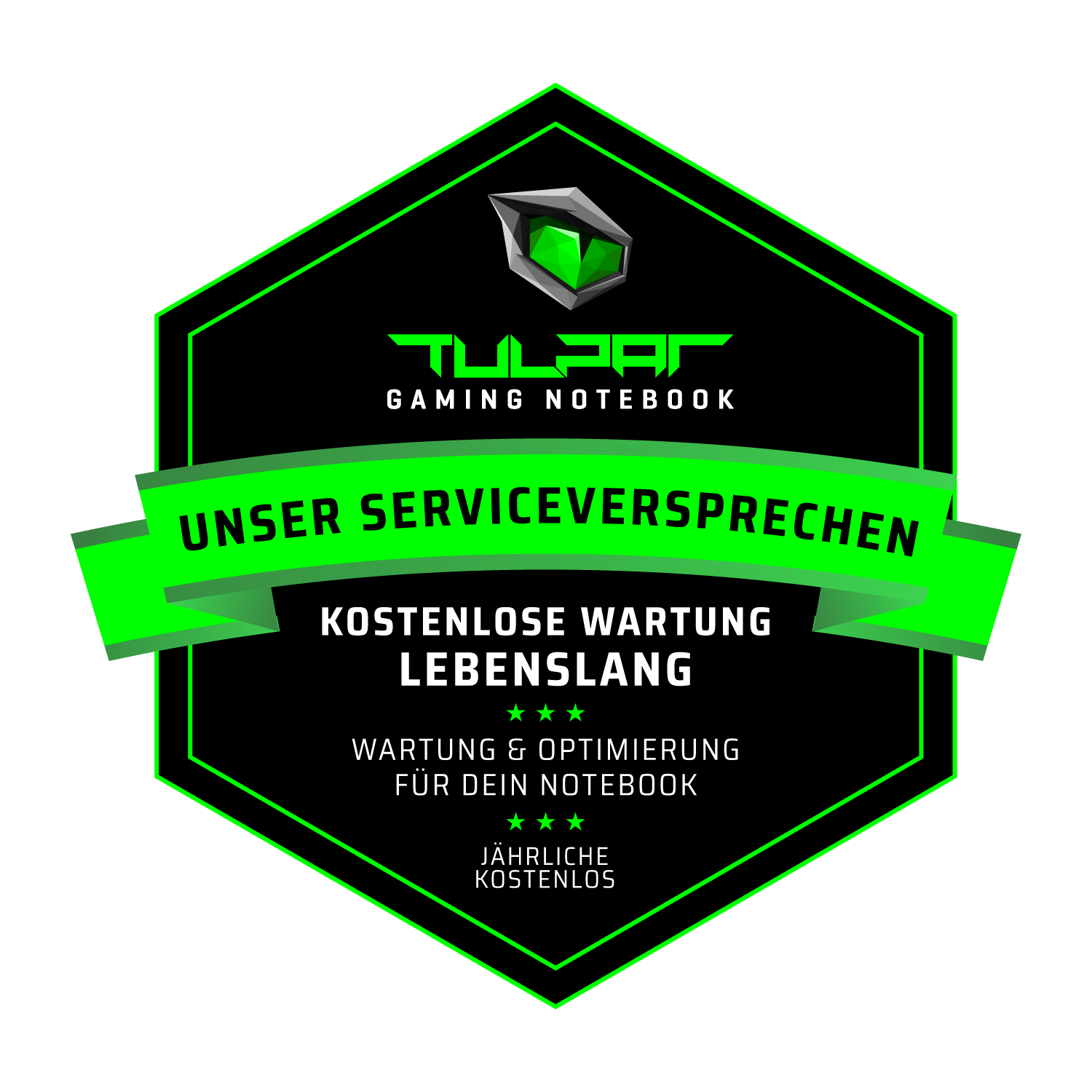 Tulpar Gaming Notebook: Lebenslange kostenlose Wartung & Optimierung.