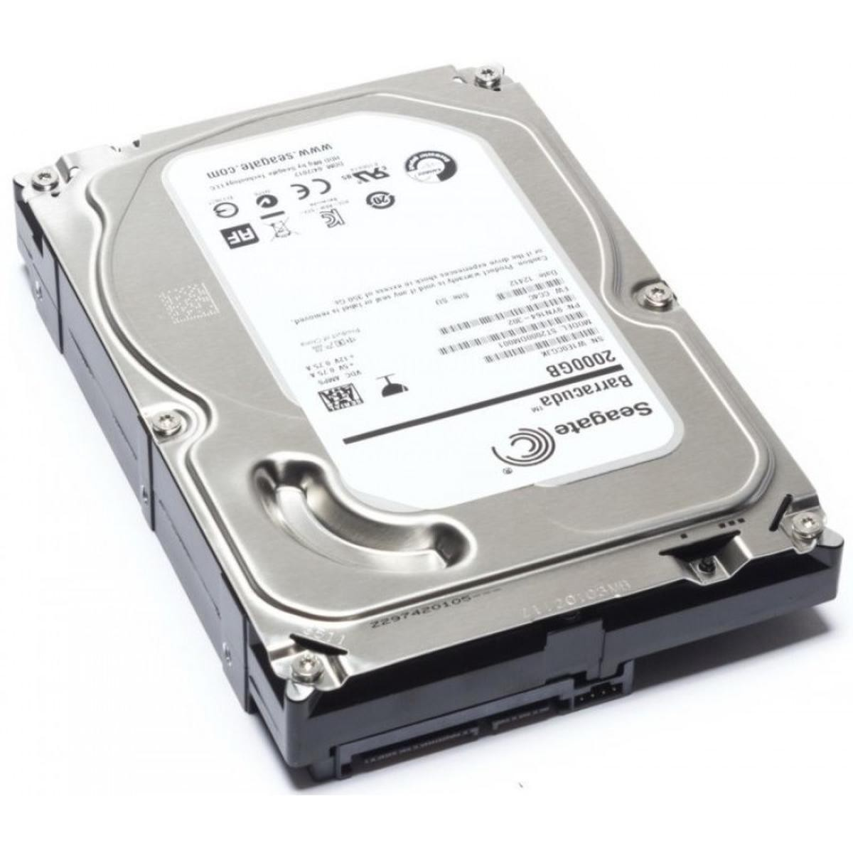 Un hard disk Seagate Barracuda argentato da 2TB.