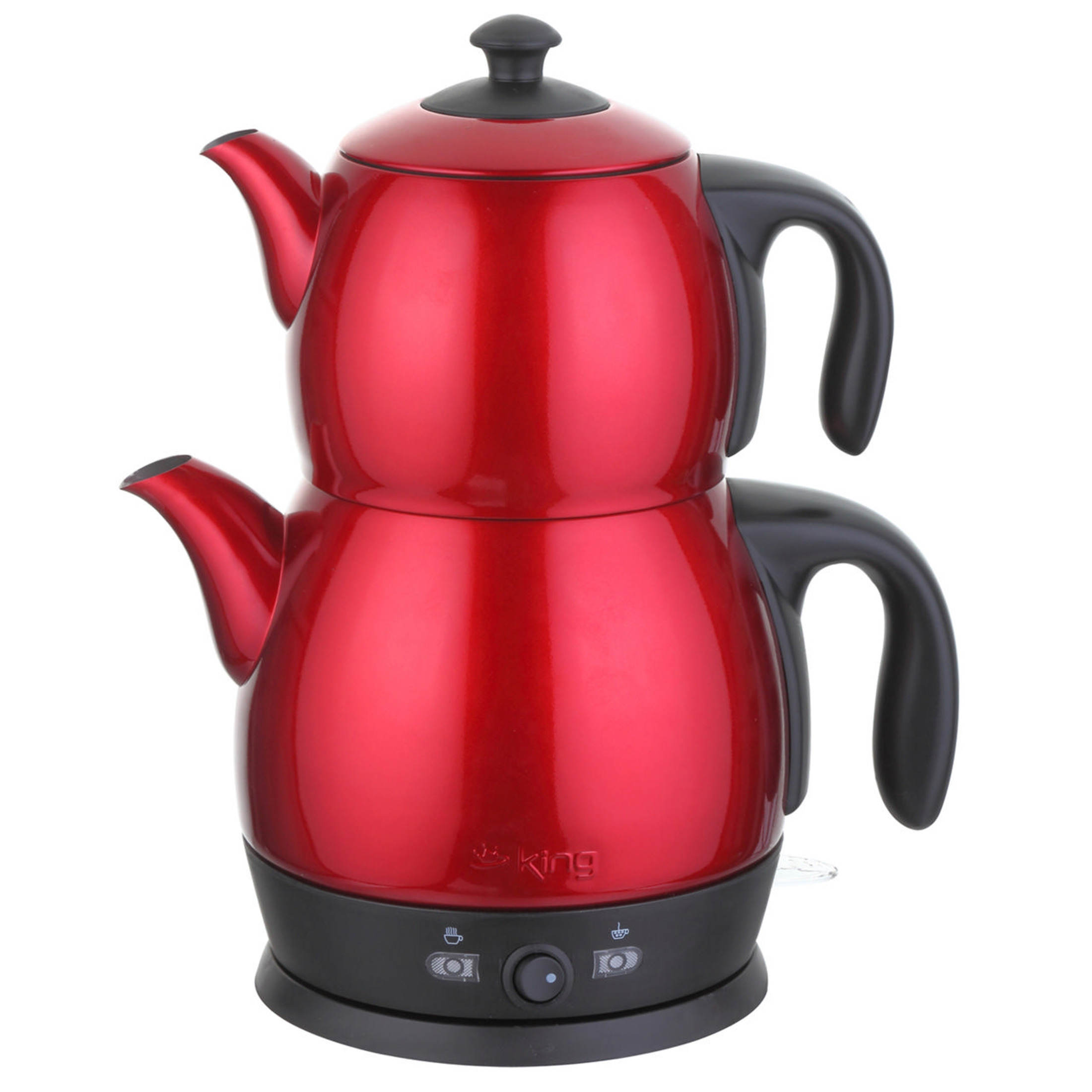KING P 315 R Çelik Demlik 1,8 l Çay Makinesi Kırmızı