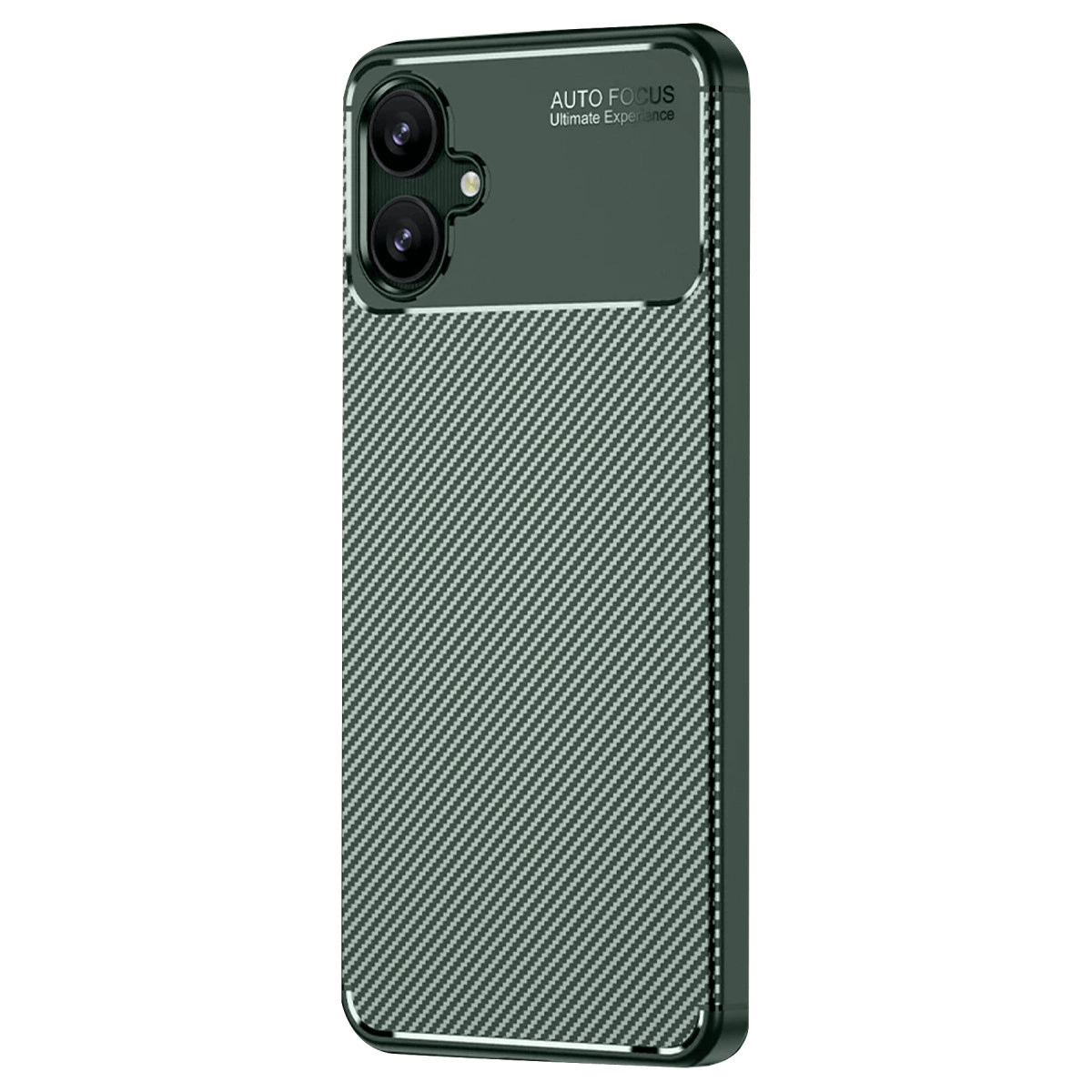 NEWFACE Samsung Galaxy A06 Uyumlu Auto Focus Karbon Kapak Telefon Kılıfı Koyu Yeşil
