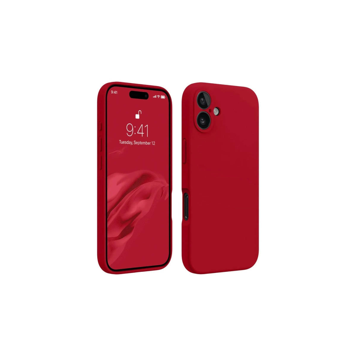 NEWFACE iPhone 16 Uyumlu First Silikon Telefon Kılıfı Kırmızı