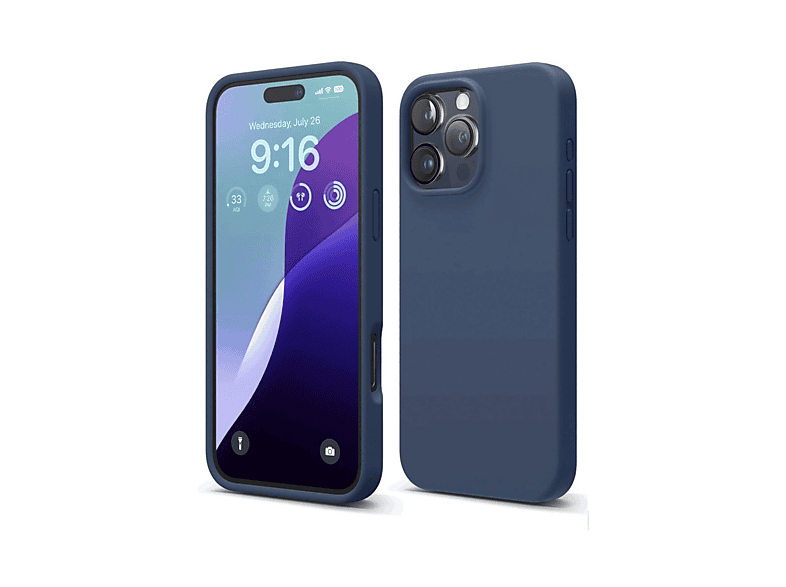 NEWFACE iPhone 16 Pro Max Uyumlu First Silikon Telefon Kılıfı Lacivert