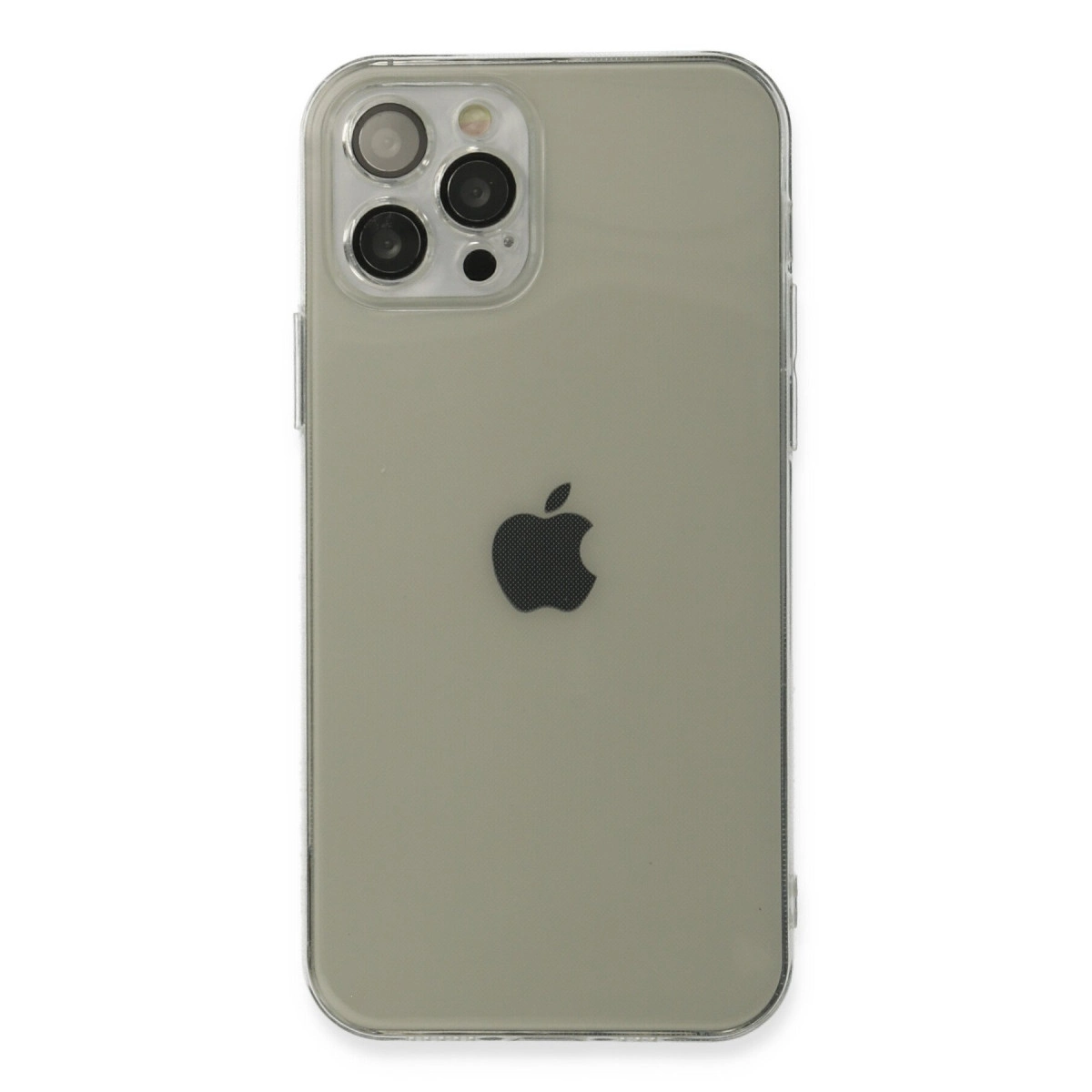 NEWFACE iPhone 12 Pro Max Uyumlu Fly Lens Silikon Telefon Kılıfı Şeffaf