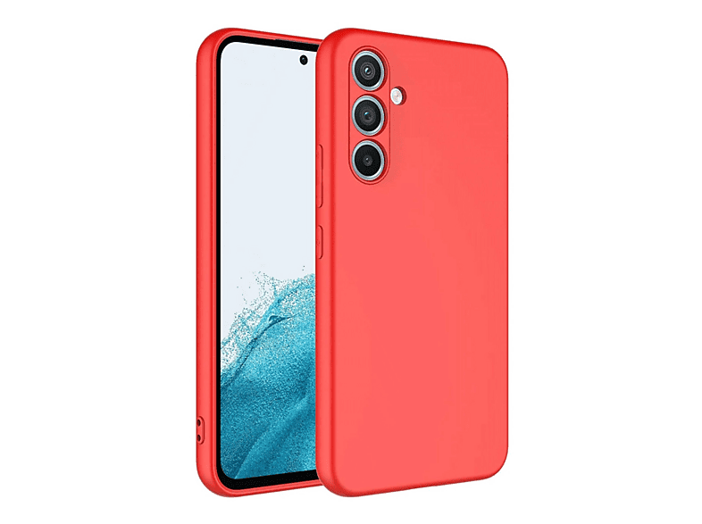 NEWFACE Samsung Galaxy A16 5G Uyumlu First Silikon Telefon Kılıfı Kırmızı
