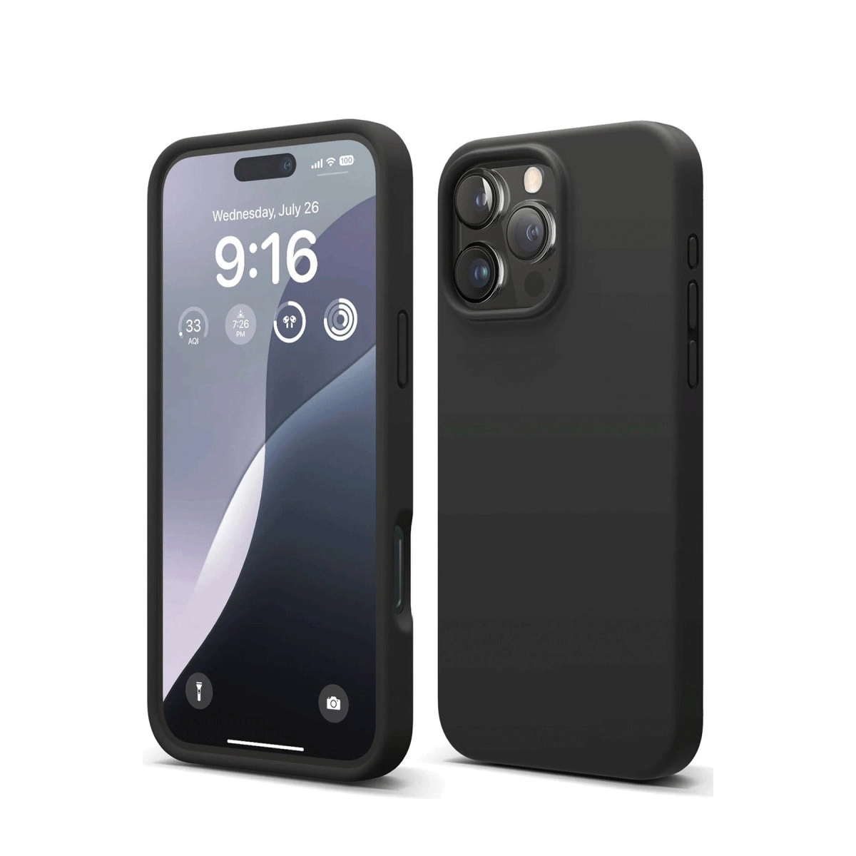 NEWFACE iPhone 16 Pro Uyumlu First Silikon Telefon Kılıfı Siyah