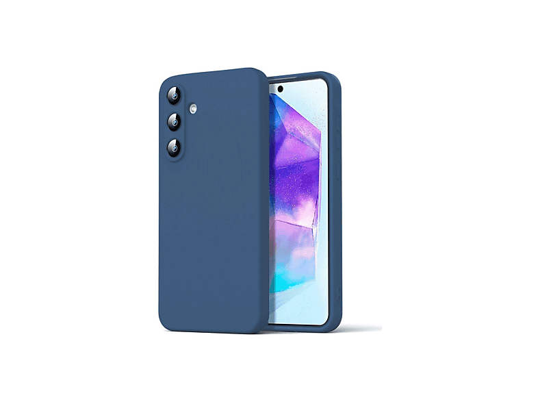 NEWFACE Samsung Galaxy A16 5G Uyumlu Nano İçi Kadife Silikon Telefon Kılıfı Lacivert
