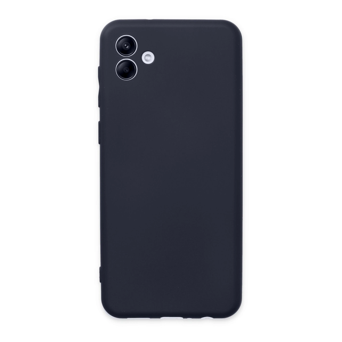 İki kamera lensi ve flaşlı koyu gri telefon kılıfı.