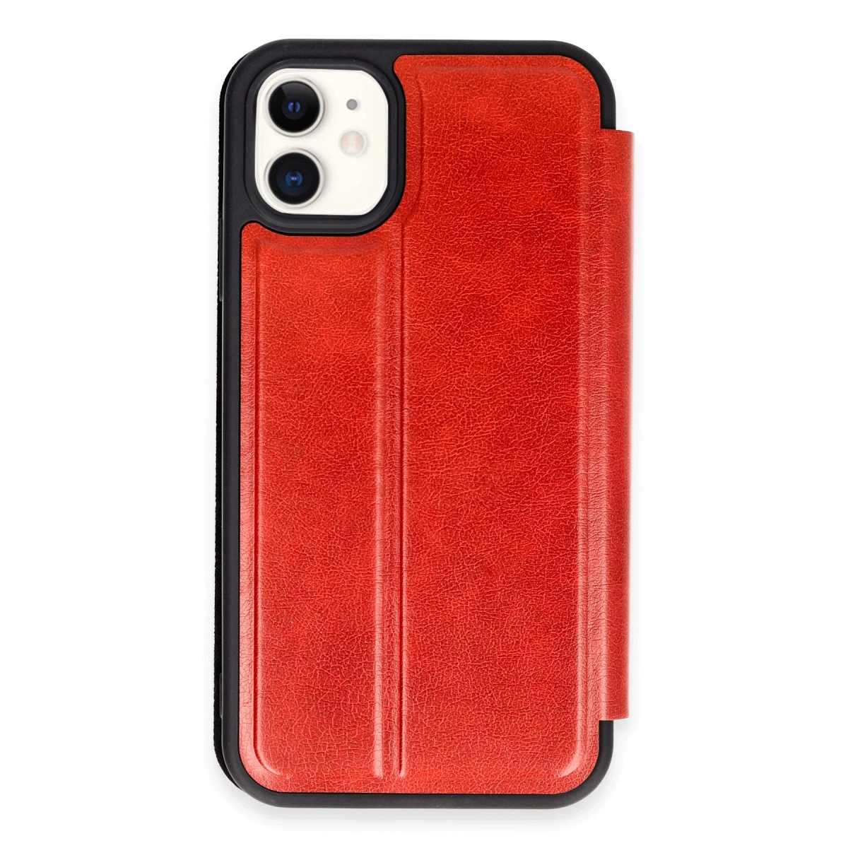NEWFACE iPhone 11 Uyumlu Flip Cover Telefon Kılıfı Kırmızı