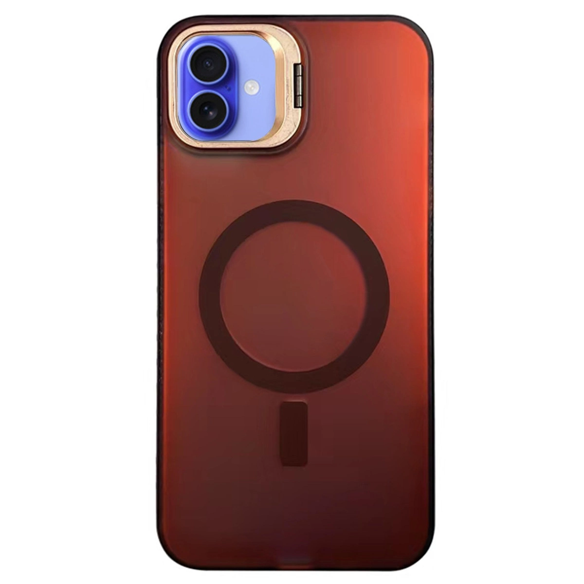 NEWFACE iPhone 16 Plus Uyumlu Primera Magsafe Standlı Kapak Telefon Kılıfı Bordo