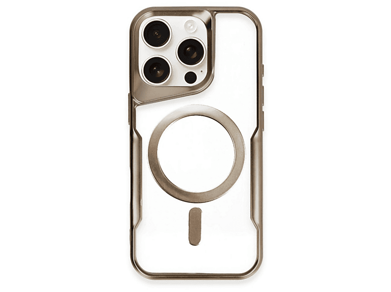 NEWFACE iPhone 16 Pro Uyumlu Boyi Magsafe Silikon Kapak Telefon Kılıfı Kahverengi