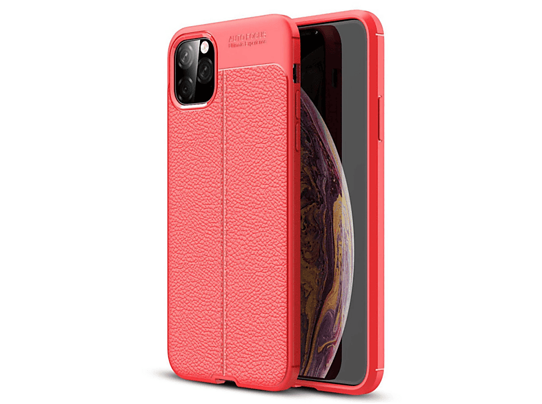 NEWFACE iPhone 11 Pro Max Uyumlu Auto Focus Kapak Telefon Kılıfı Kırmızı