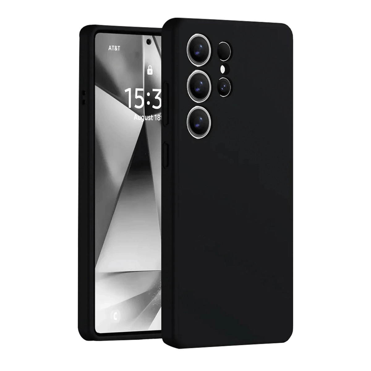 NEWFACE Samsung Galaxy S25 Ultra Uyumlu Nano İçi Kadife Silikon Telefon Kılıfı Siyah
