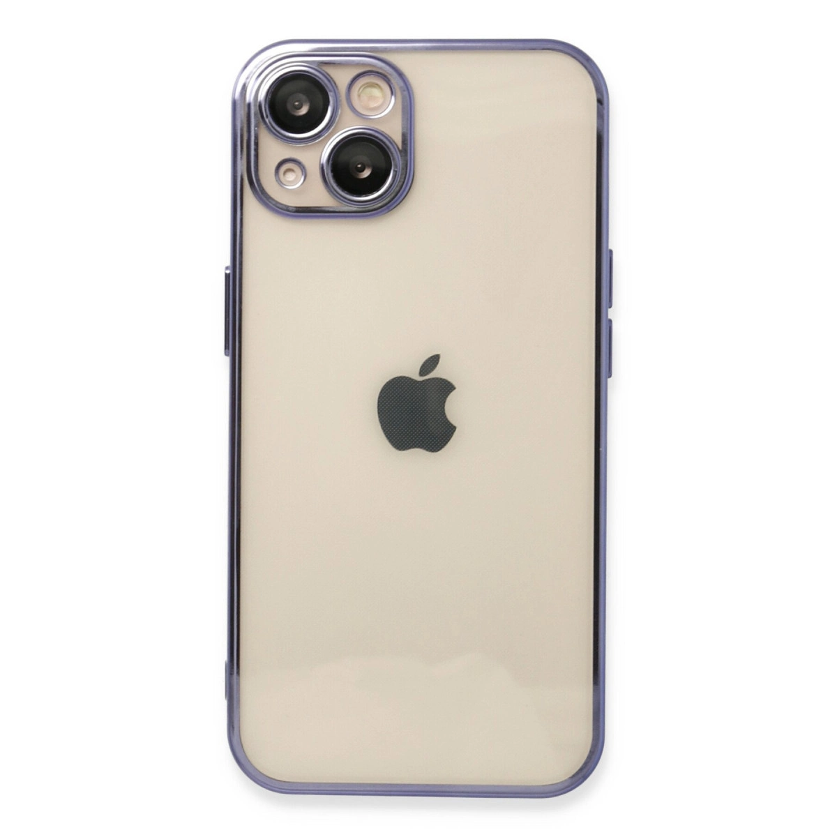 NEWFACE iPhone 14 Uyumlu Kamera Korumalı Lensli Silikon Telefon Kılıfı Mor